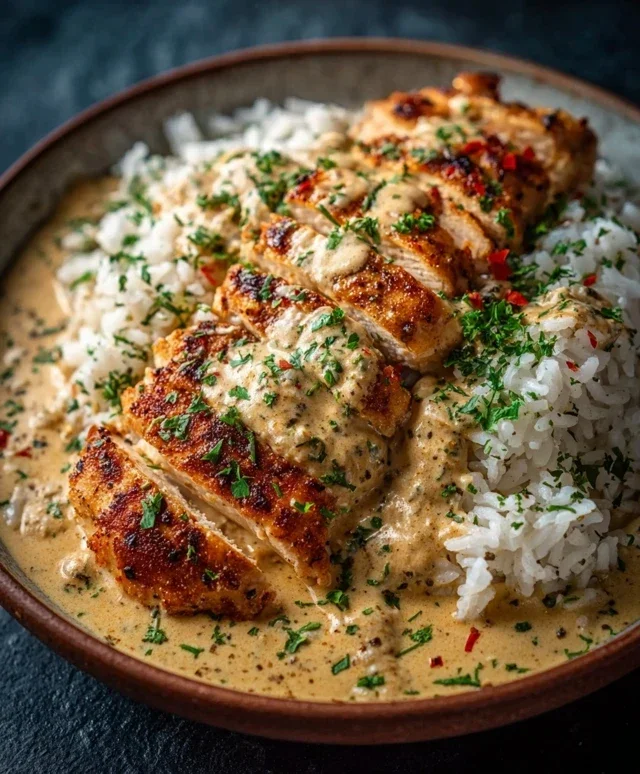 High Protein Creamy Cajun Chicken Rice