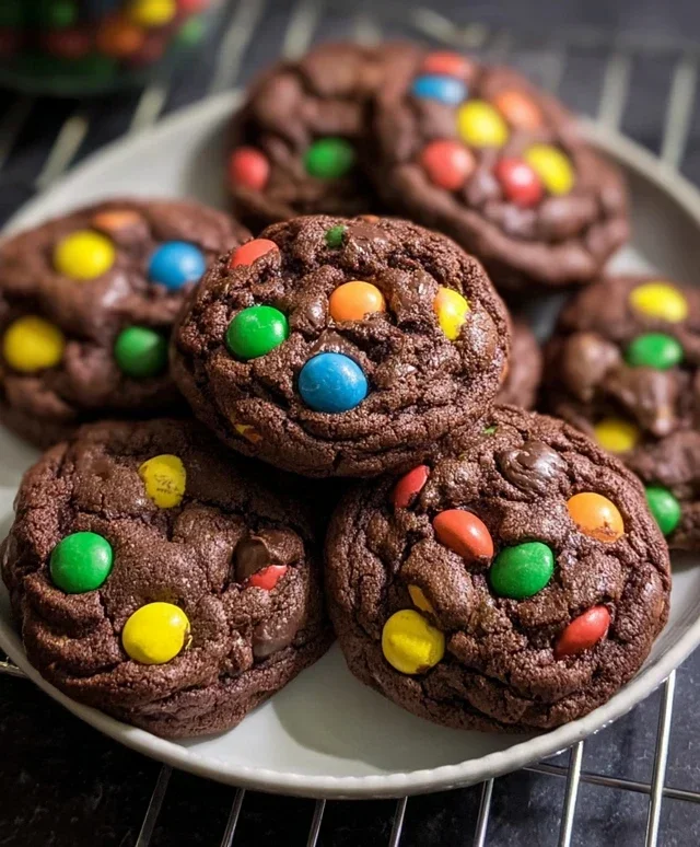 Chocolate M&M Cookies