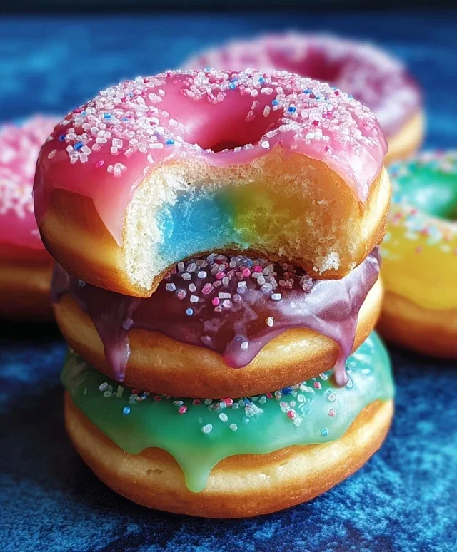 Rainbow-Filled Doughnuts