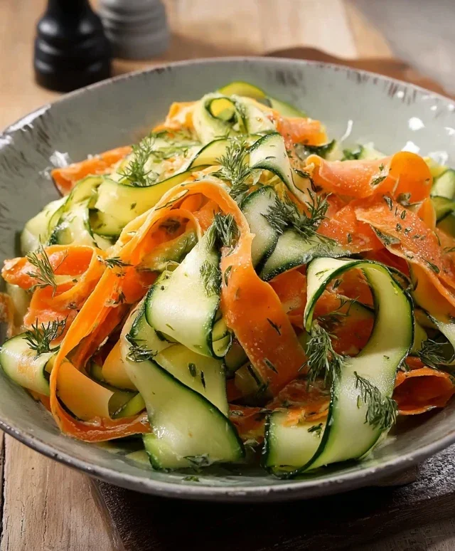Carrot and Cucumber Ribbon Salad