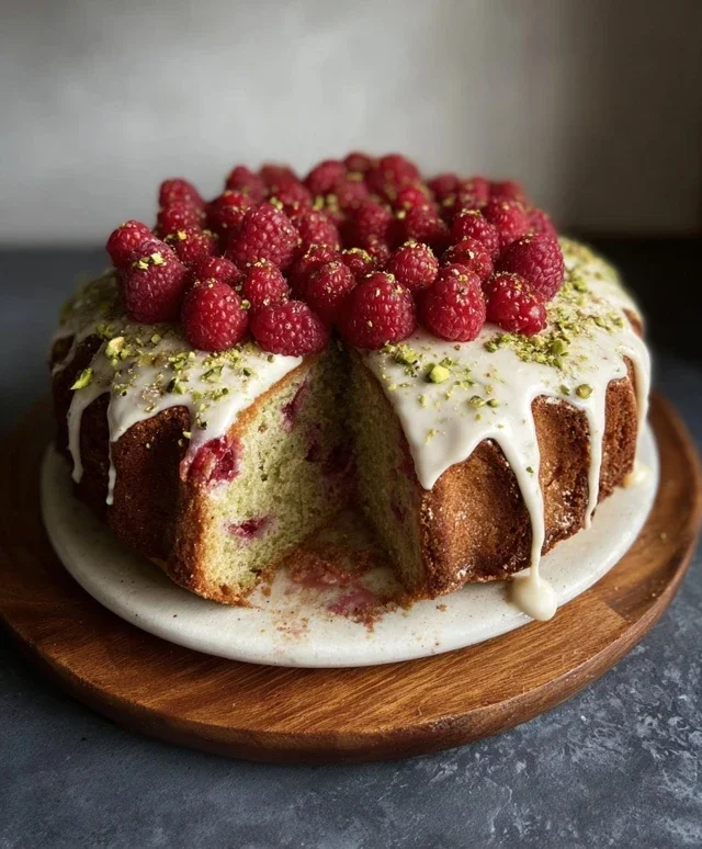 Pistachio Raspberry Cake