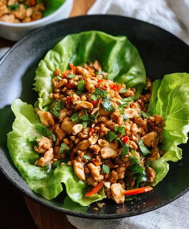 Thai Chicken Lettuce Wraps