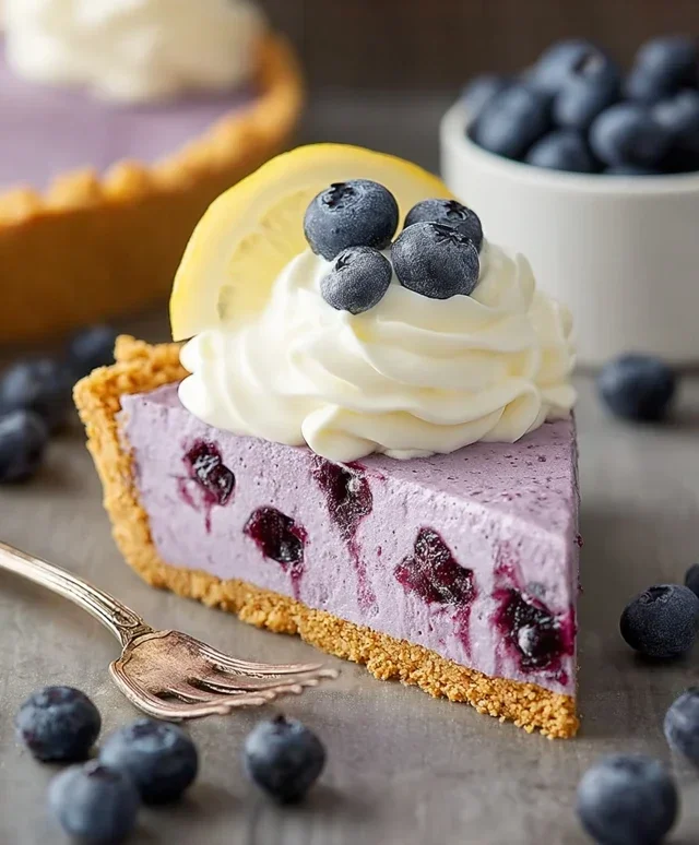 No Bake Lemon Blueberry Pie