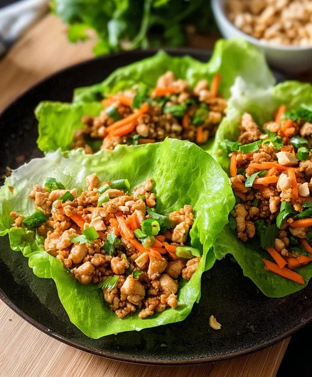 Thai Chicken Lettuce Wraps