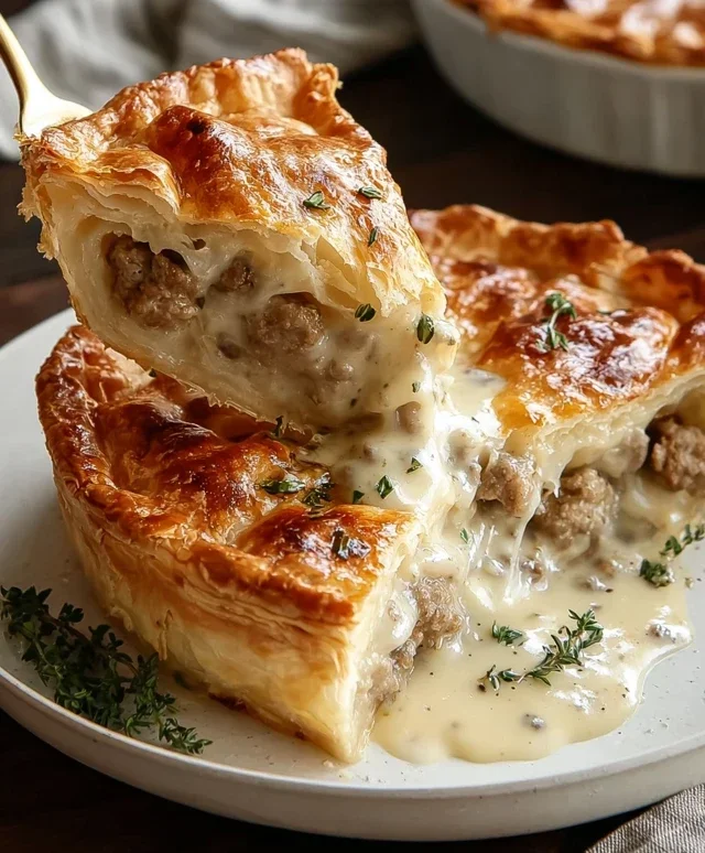 Sausage Gravy Puff Pie