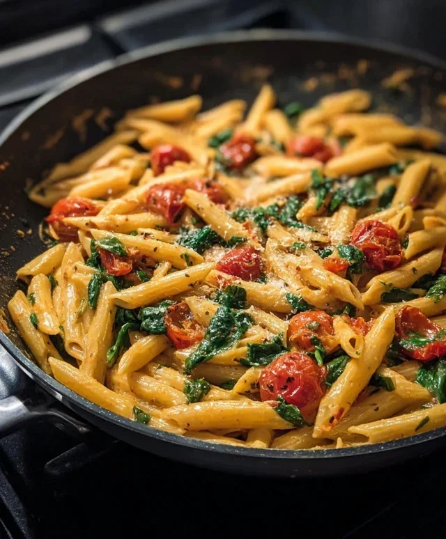 One-Pot Spinach Tomato Pasta