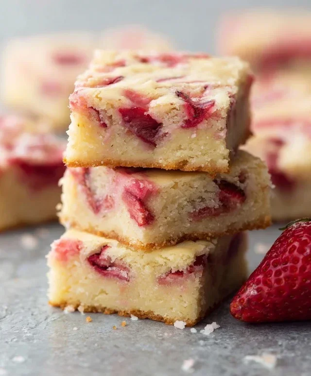 Strawberry Lemon Blondies