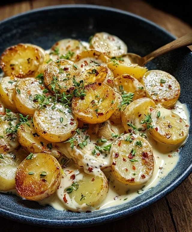 Creamy Garlic Sauce Potatoes