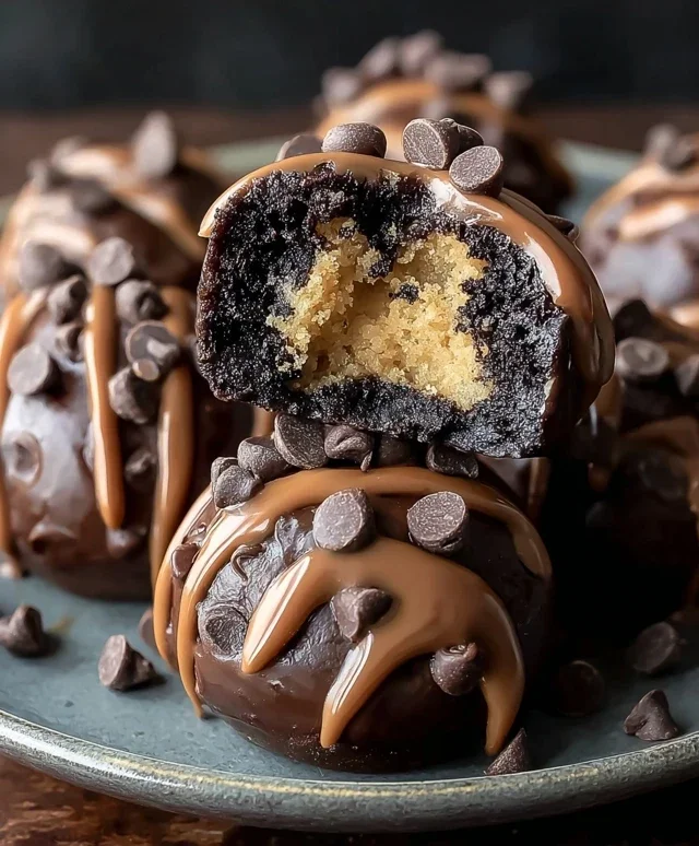Chocolate Chip Cookie Dough Brownie Bombs