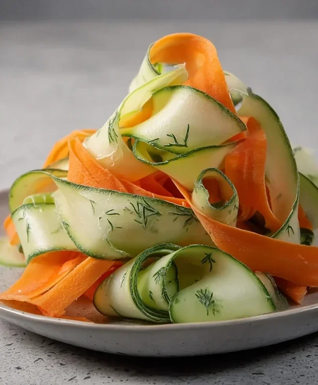 Carrot and Cucumber Ribbon Salad
