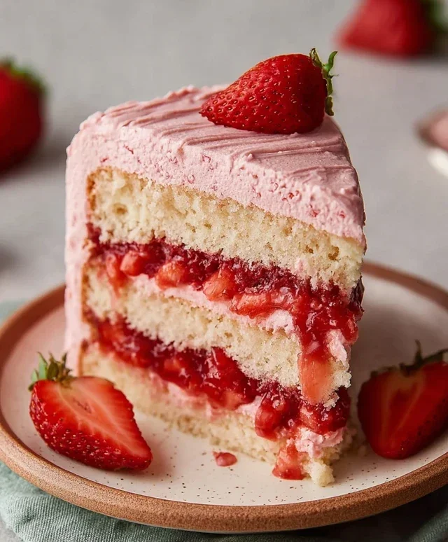 Small-batch Vegan Strawberry Cake