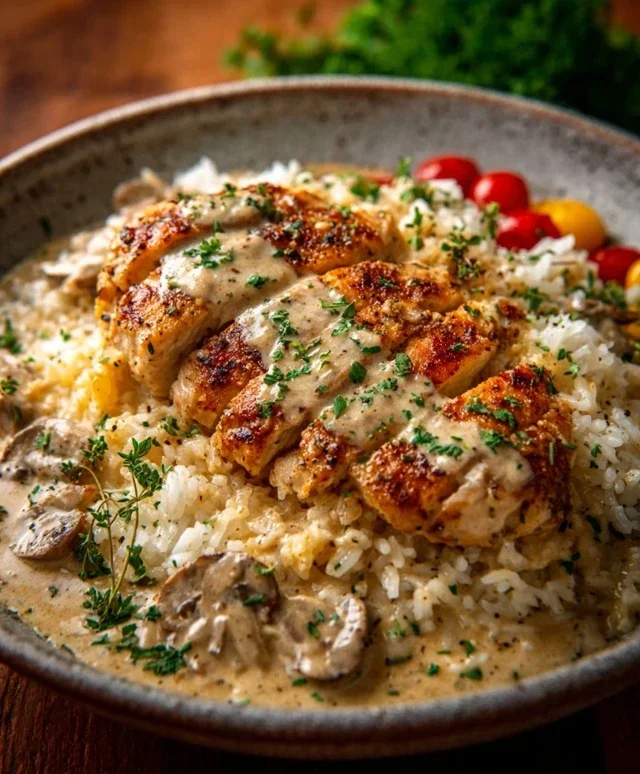 High Protein Creamy Cajun Chicken Rice
