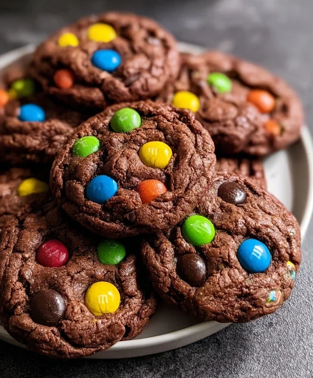 Chocolate M&M Cookies