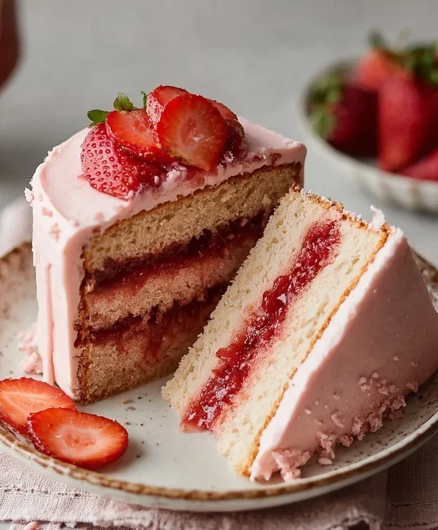 Small-batch Vegan Strawberry Cake