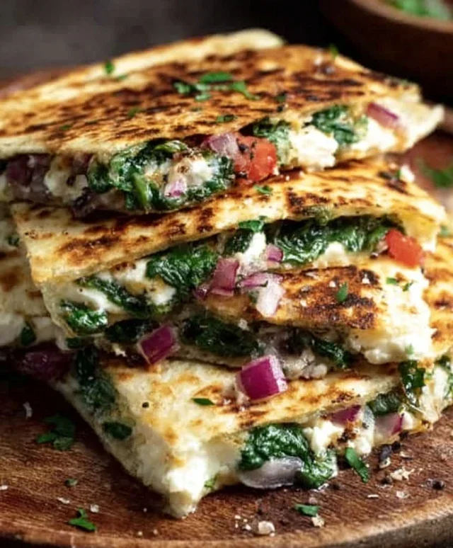 Spinach and Feta Quesadillas