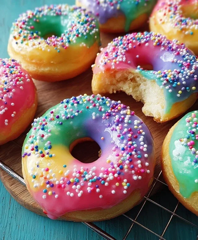 Rainbow-Filled Doughnuts