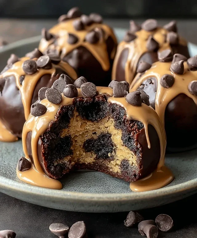 Chocolate Chip Cookie Dough Brownie Bombs
