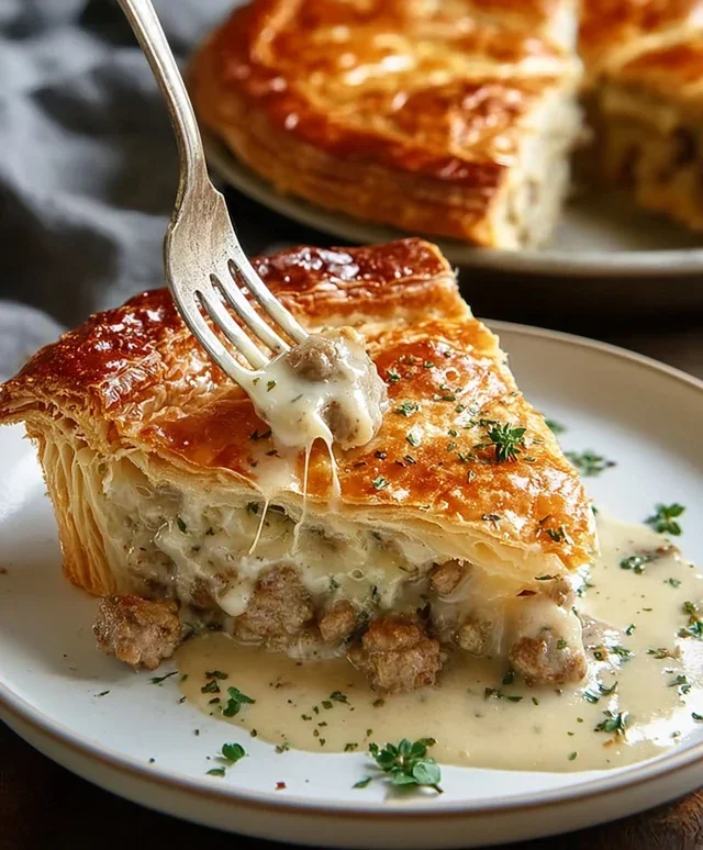 Sausage Gravy Puff Pie