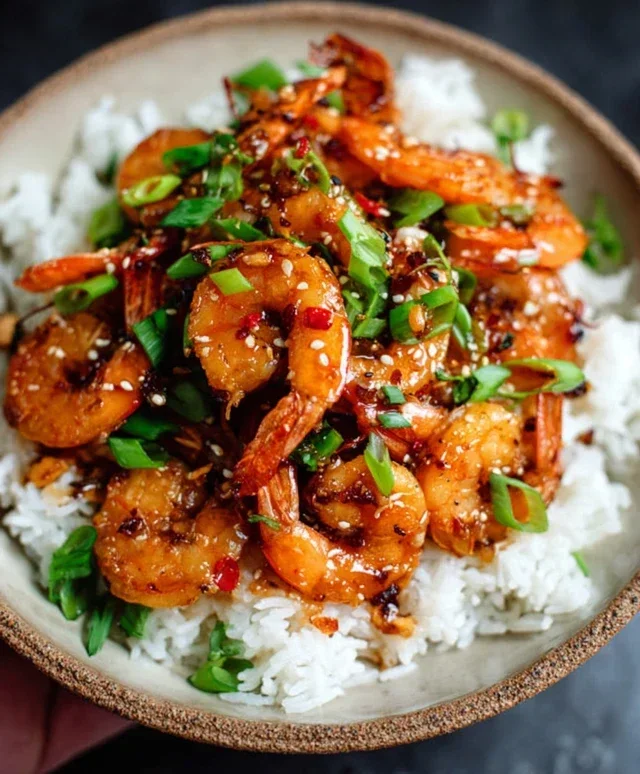 Honey Garlic Shrimp Bowls