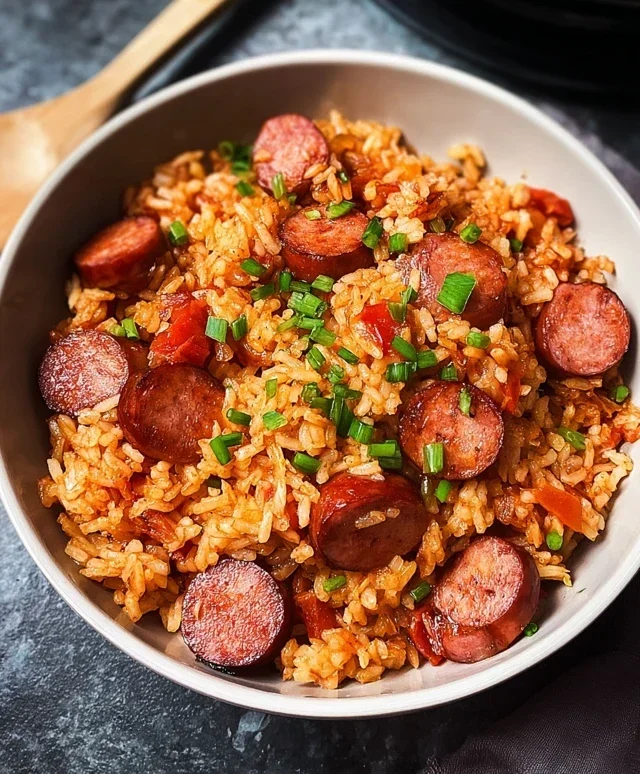 One Pot Smoked Sausage And Rice