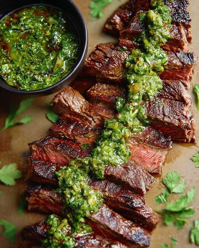 Skirt Steak Marinade Recipe with Chimichurri Recipe