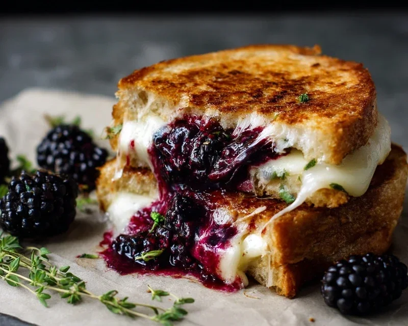 Blackberry Balsamic and Brie Grilled Cheese