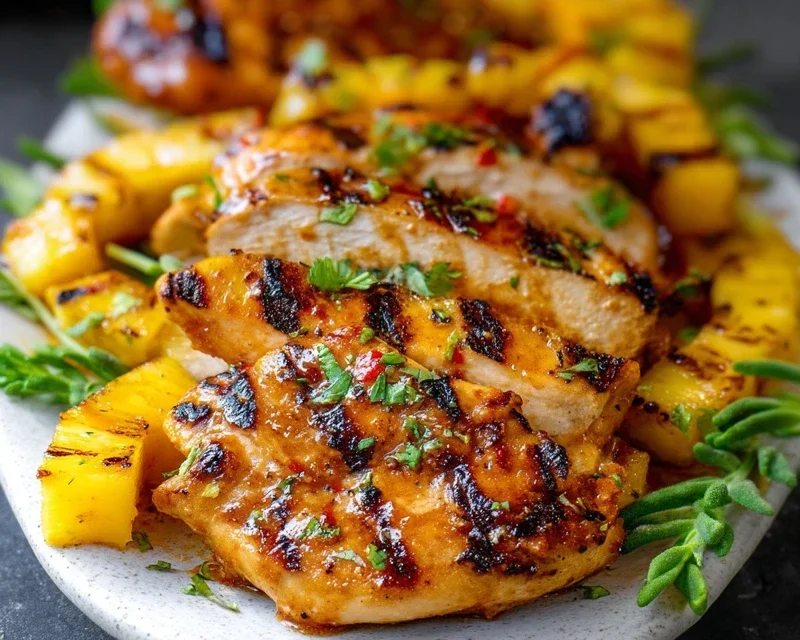 Grilled Mango Pineapple Chicken