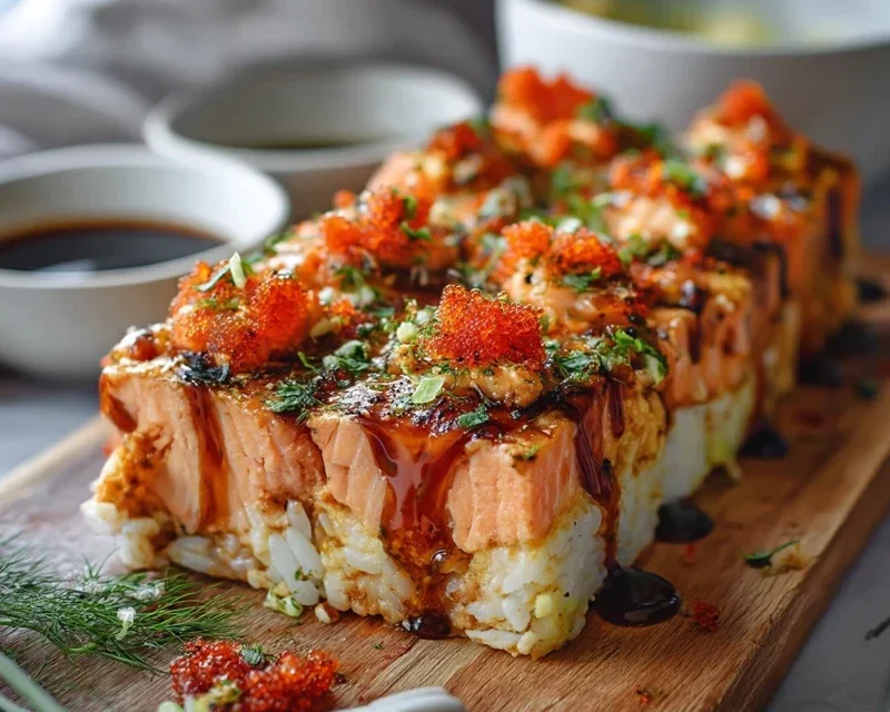 Spicy Salmon Sushi Bake Recipe