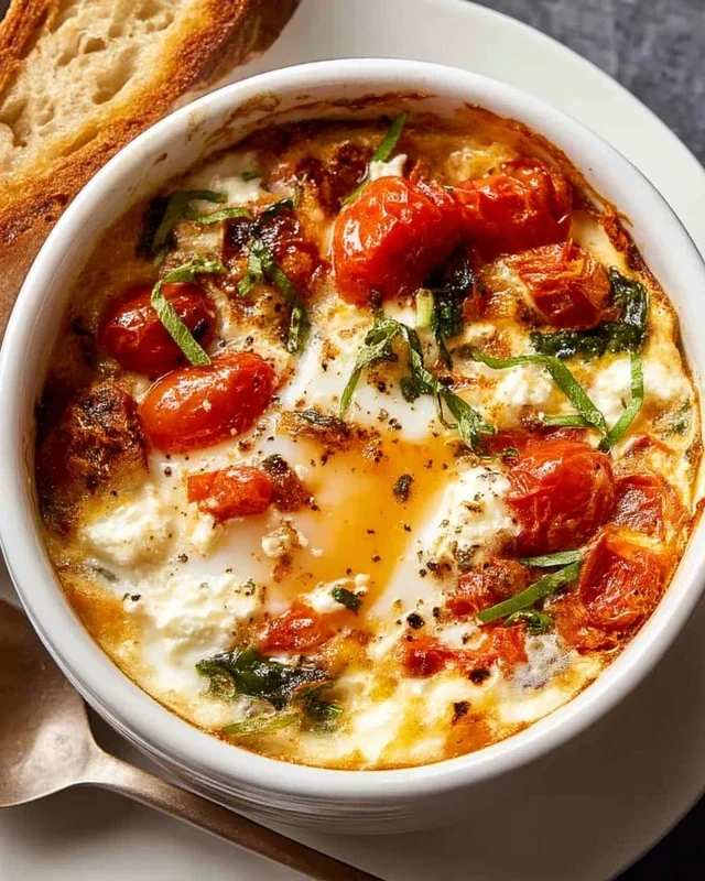 Baked Feta Eggs