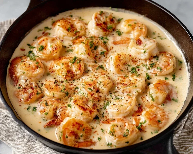 Creamy Garlic Shrimp (15 mins)