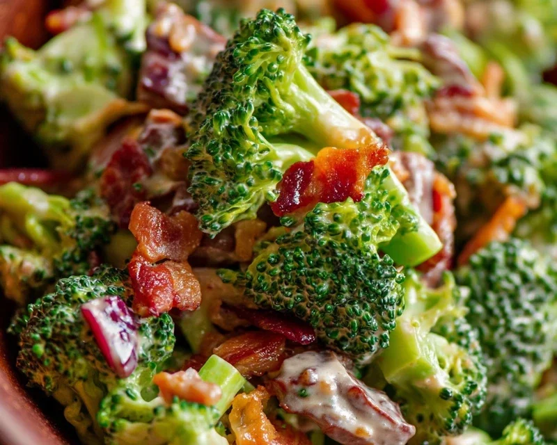 Broccoli Salad with Beef Beef Bacon Recipe