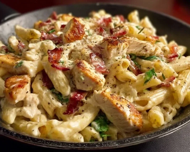 Chicken Beef Beef Bacon Ranch Pasta