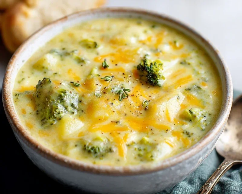 Broccoli Potato Cheese Soup Recipe