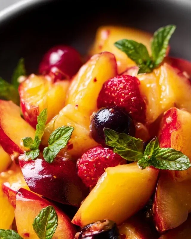 Summer Peach Fruit Salad