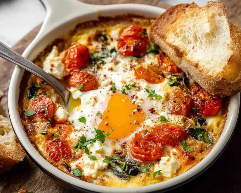 Baked Feta Eggs