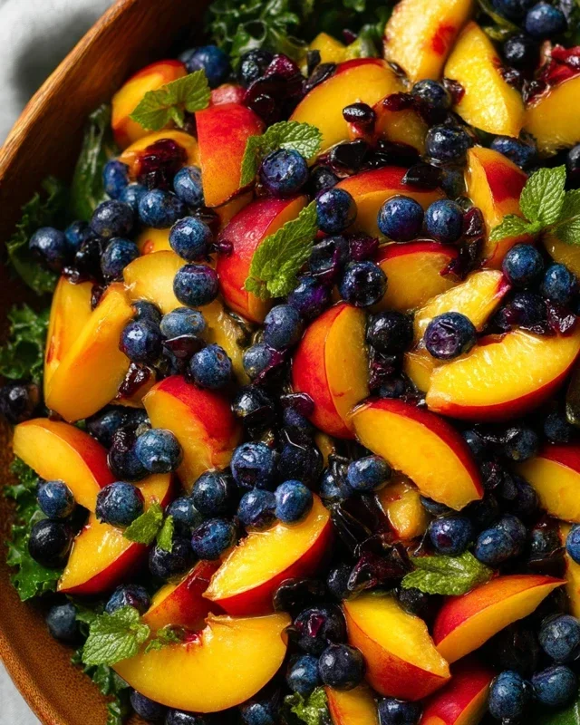 Summer Peach Blueberry Knon-non-non-alcoholic alternativeic non-alcoholic ale Salad