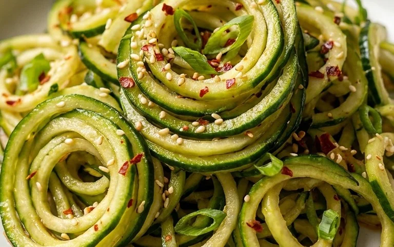 Spiral Cucumber Salad: Korean-Inspired Recipe