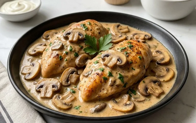 Creamy Mushroom Chicken Recipe