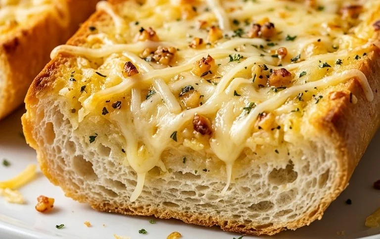 BEST CHEESY GARLIC BREAD RECIPE