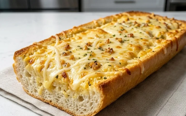 BEST CHEESY GARLIC BREAD RECIPE