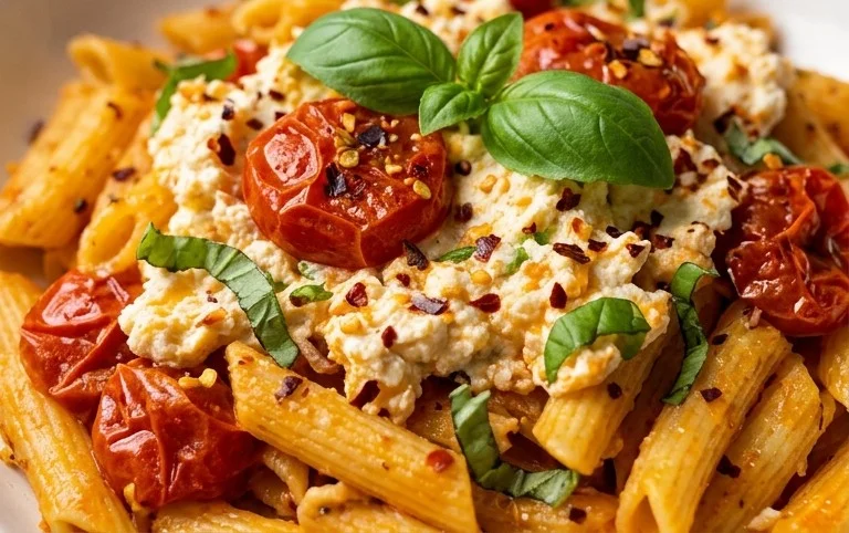 Roasted Tomato and Garlic Ricotta Pasta