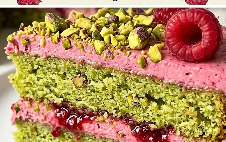Pistachio Raspberry Cake