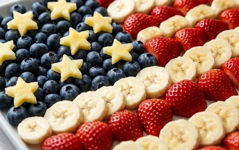 4th of July Fruit Platter Idea | How to Make an American Flag