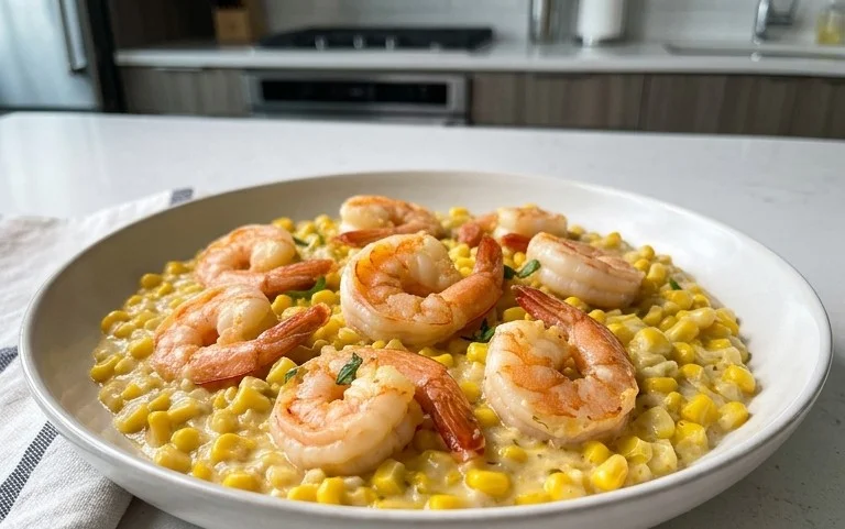 Shrimp and Creamed Corn (30 Minutes, One-Pan)