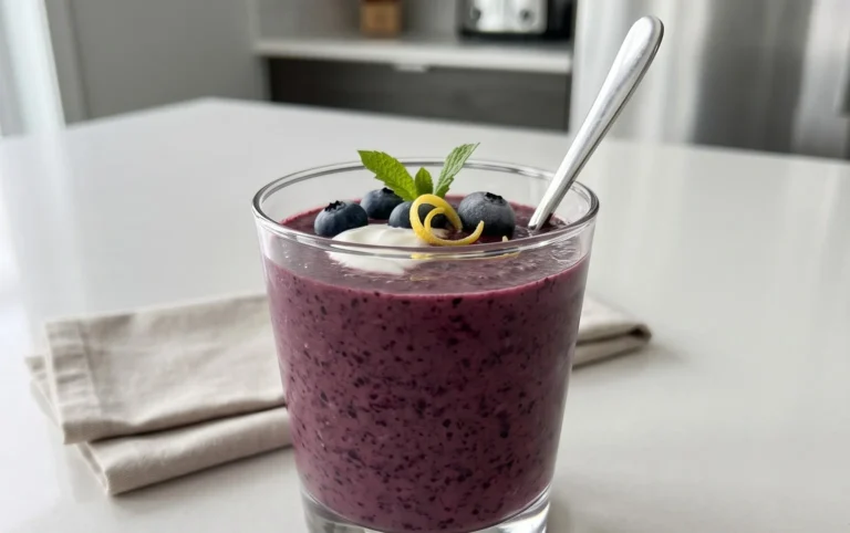 Blueberry Avocado Smoothie With Lemon & Yogurt