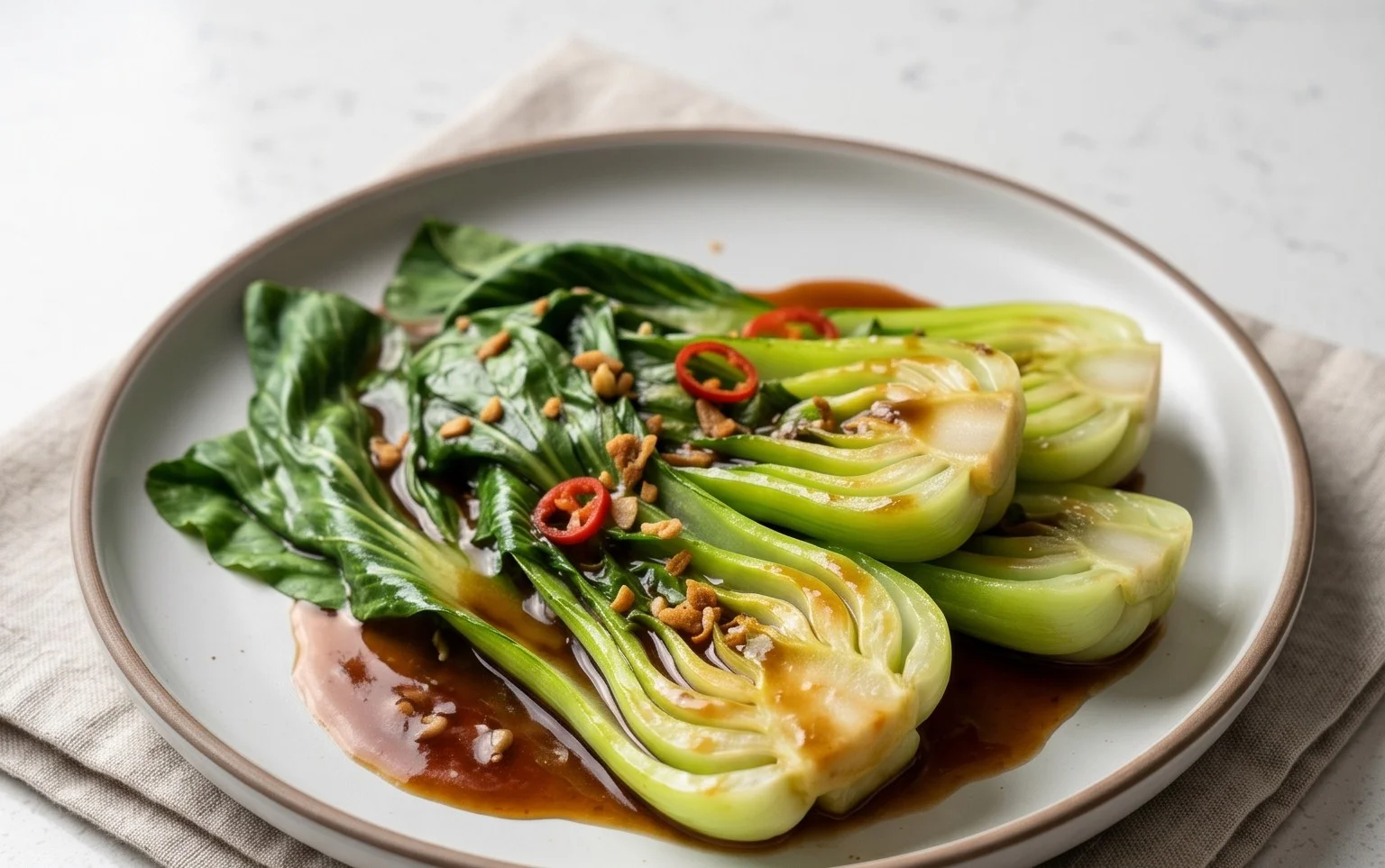 Bok Choy with Oyster Sauce
