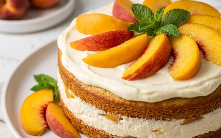 Peaches and Cream Cake