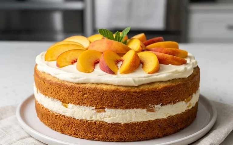 Peaches and Cream Cake