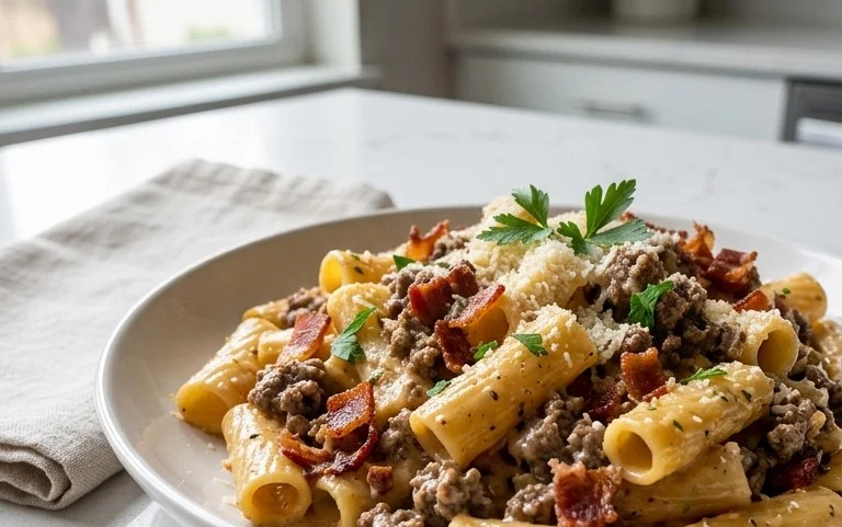 Beef Bacon Pasta