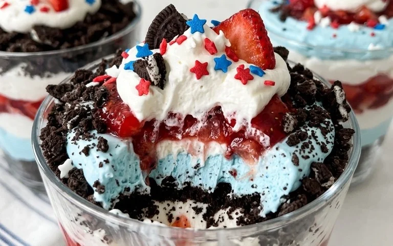 Red, White and Blue Dirt Cups